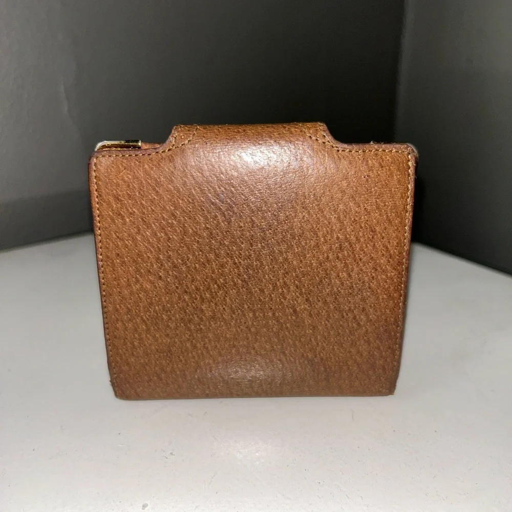 Valentino Garavani Brown Leather Compact Wallet